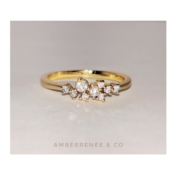 AmberRenée & Co Jewelry - 14k Diamond Cluster Ring Luxe Bijoux AmberRenée & Co Jewelry - 14k Diamond Cluster Ring Luxe Bijoux